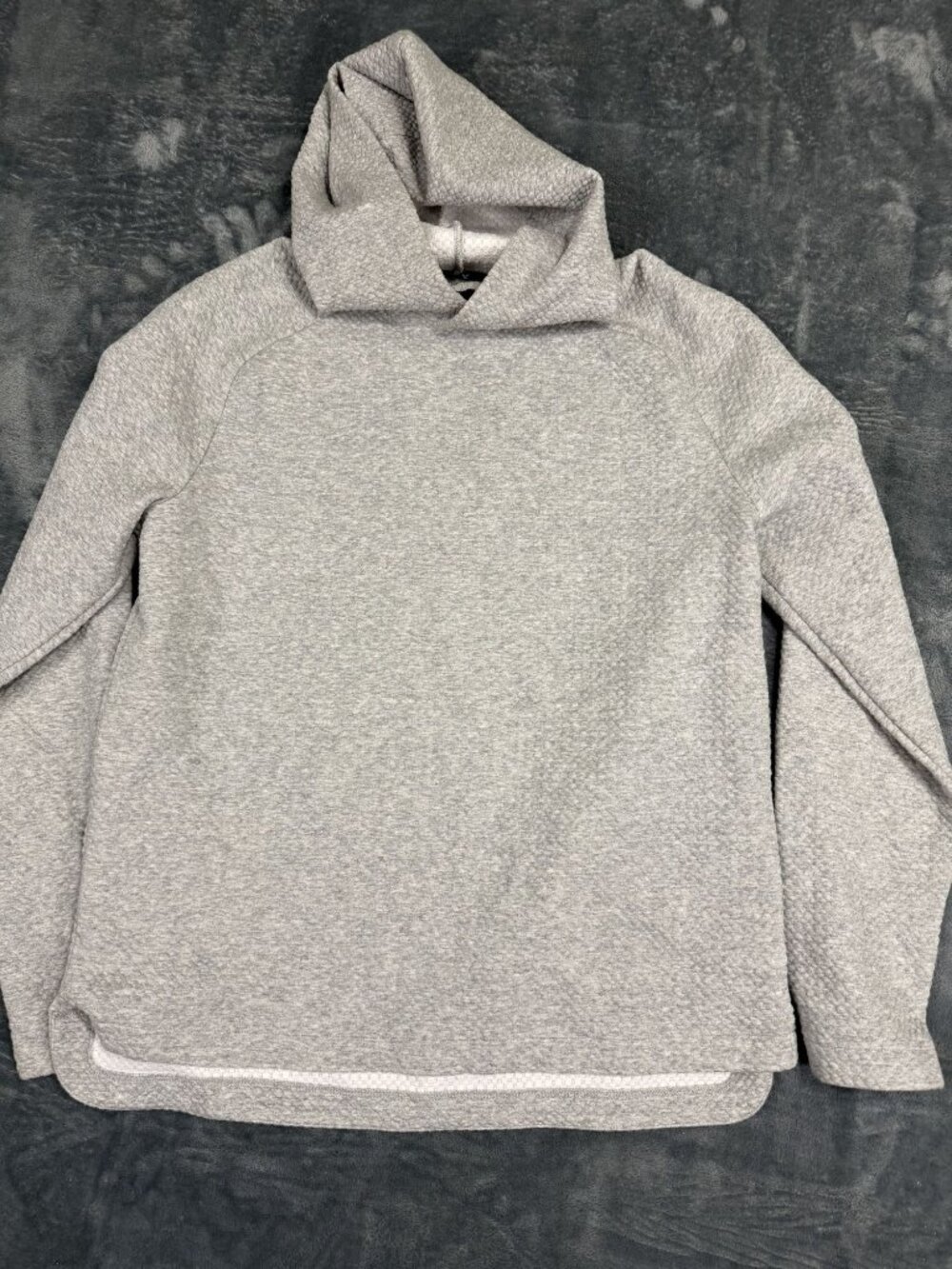 FLX Mens Gray Textured Pullover Hoodie Sweatshirt Size M